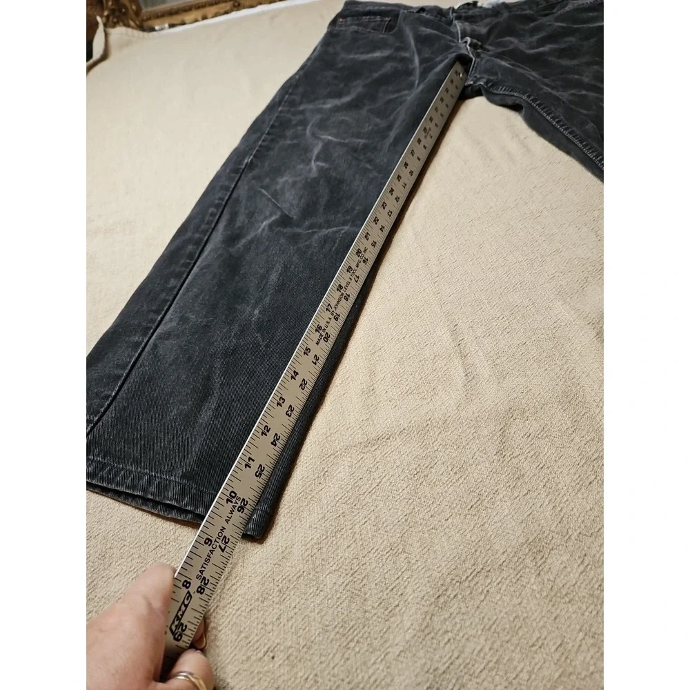 Levis 505 Black Jeans 38x30‎ Straight Fit Denim Classic Five Pocket Vintage